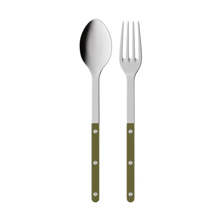 Bistrot solid serveringsbestick 2 delar - Green fern - SABRE Paris