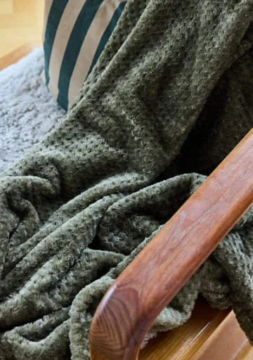 Anni fleecepläd 130x170 cm - Grön - Sagaform