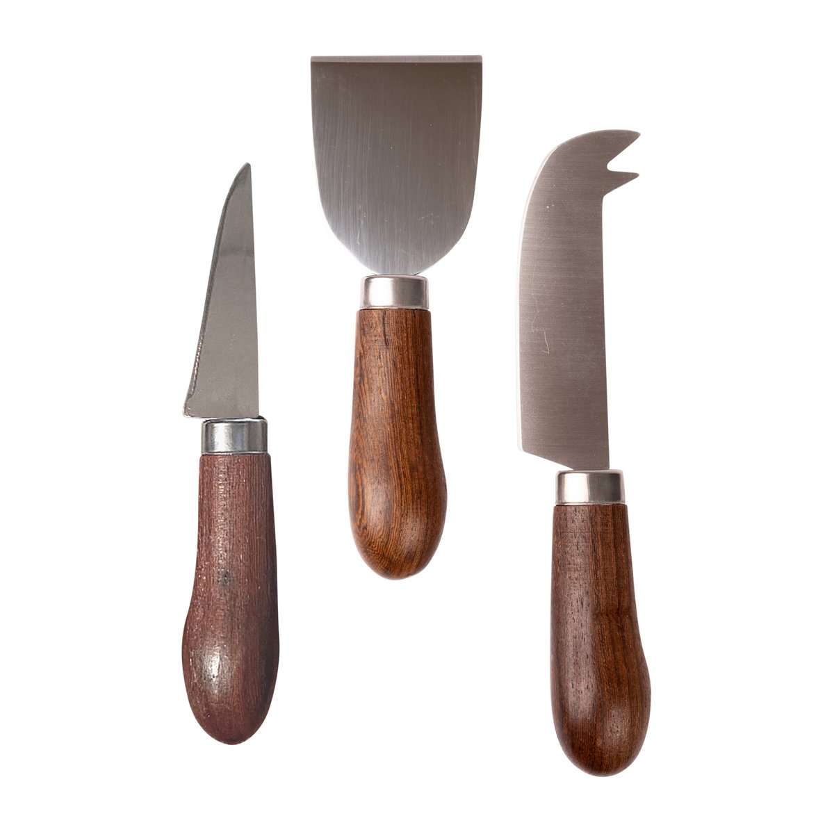 Sagaform Astrid ostknivset 3-pack Brun-silver | Skandinavisk Design | Ostknivar | Brun