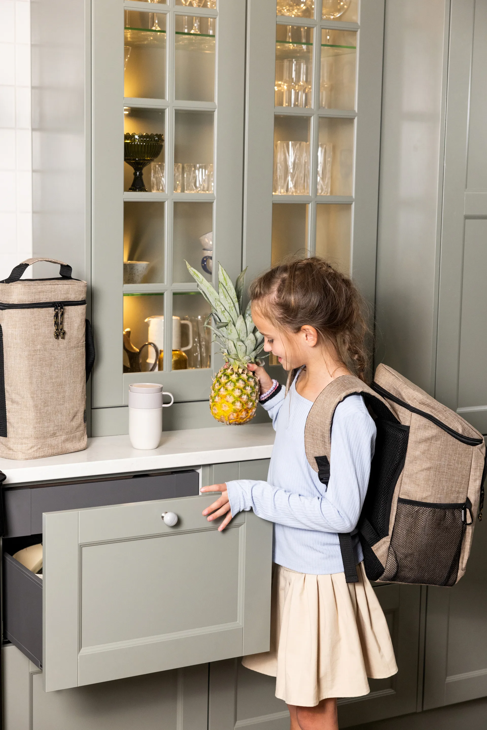 City kylryggsäck 21 L, Beige Sagaform