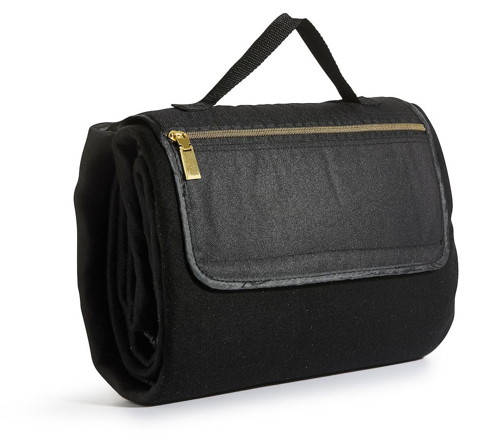 Sagaform City picknickpläd 130x170 cm Svart-guld | Skandinavisk Design | Ullplädar & Ullfiltar | Svart