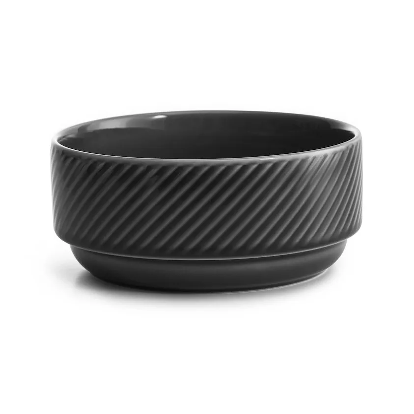 Coffee & More djup skål 17 cm, Grå Sagaform
