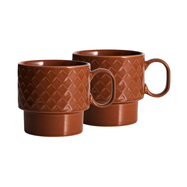 Sagaform Coffee & More temugg 2-pack Terrakotta | Skandinavisk Design | Kaffekoppar | Brun