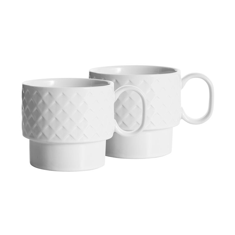 Sagaform Coffee & More temugg 2-pack Vit | Skandinavisk Design | Kaffekoppar | Vit