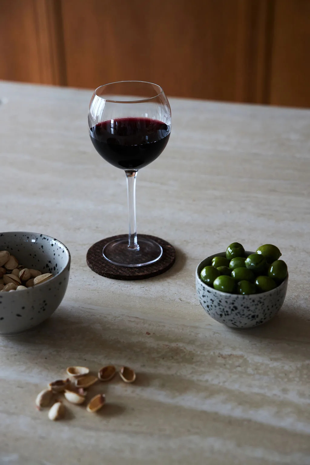 Dante glasunderlägg i kork 4-pack, Brun Sagaform