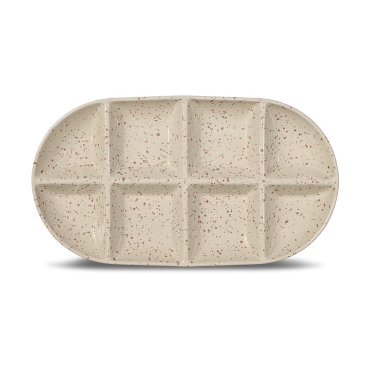 Ditte serveringsfat stor 20x36 cm, Beige-vinröd Sagaform