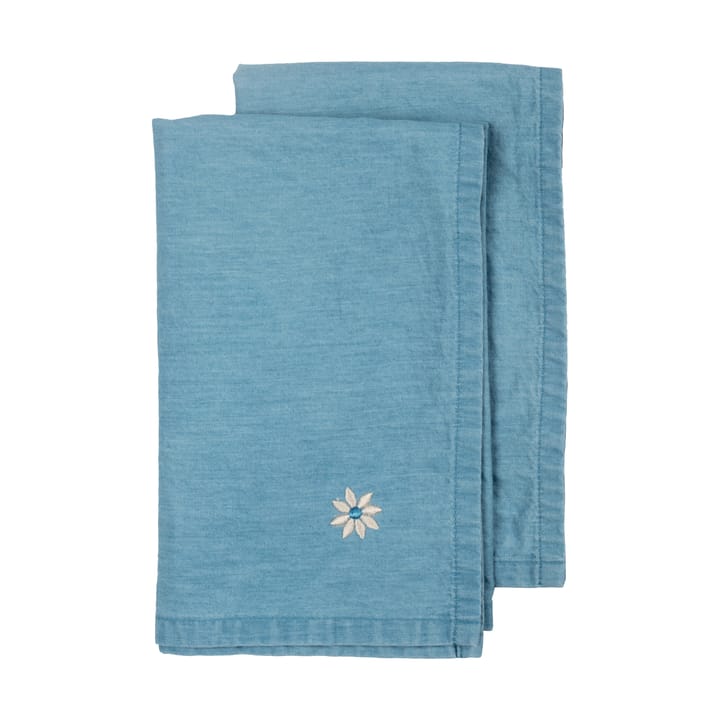 Eden denim tygservett 45x45 cm 2-pack - Blå - Sagaform