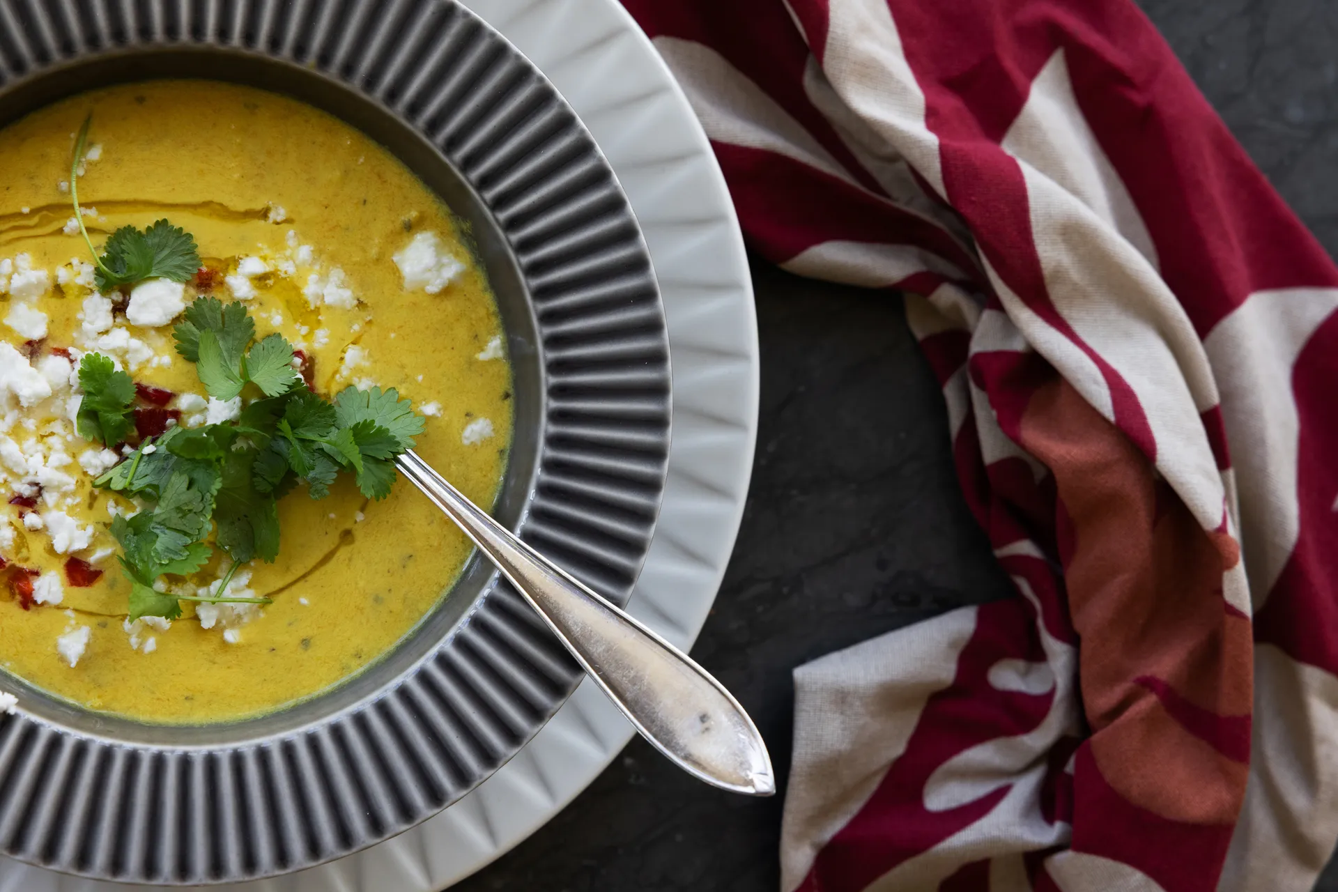 Edith kökshandduk 50x70 cm 2-pack, Vinröd Sagaform