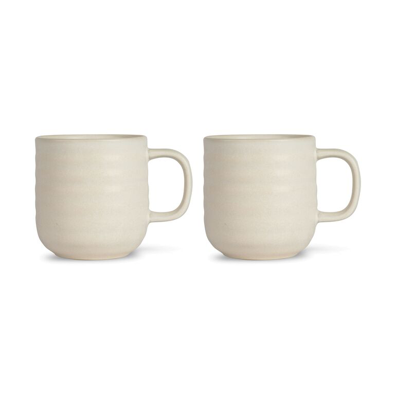 Sagaform Ellen mugg 37 cl 2-pack Off white | Skandinavisk Design | Kaffekoppar | Vit