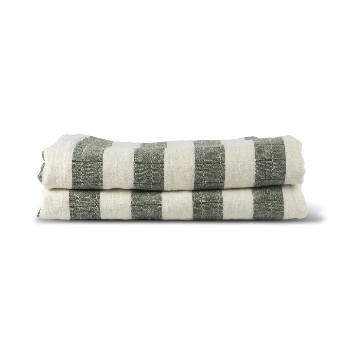 Sagaform Emilie pläd 130x170 cm Grön-vit | Skandinavisk Design | Ullplädar & Ullfiltar | Grön