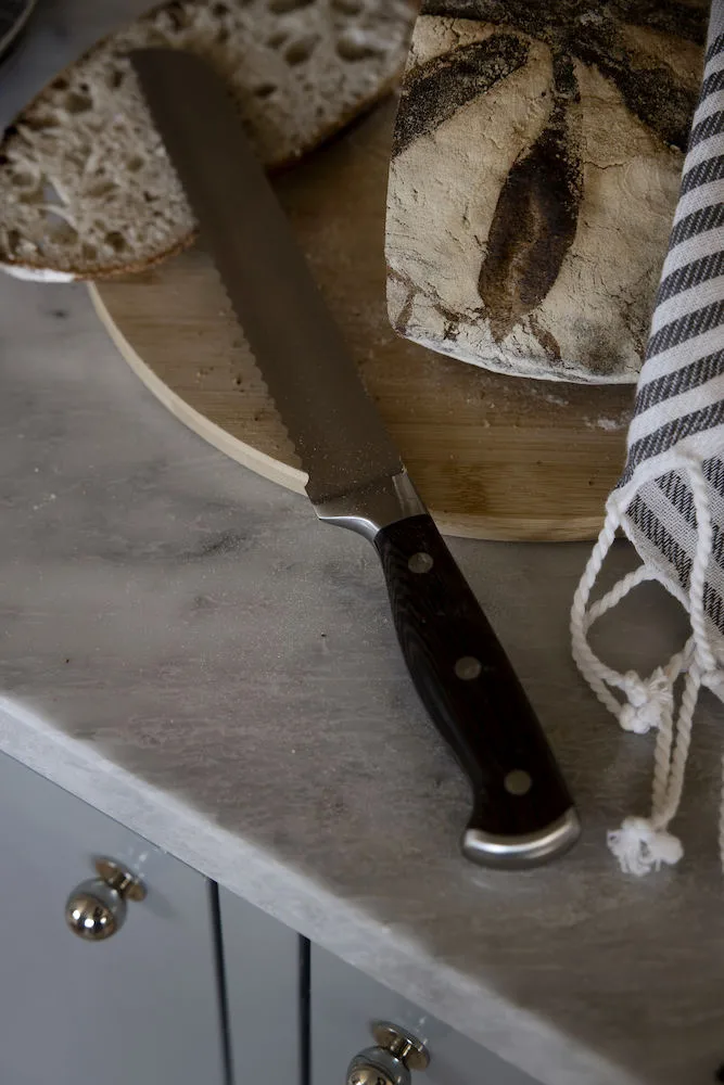 Erik brödkniv extra lång, Wengéträ-rostfritt stål Sagaform