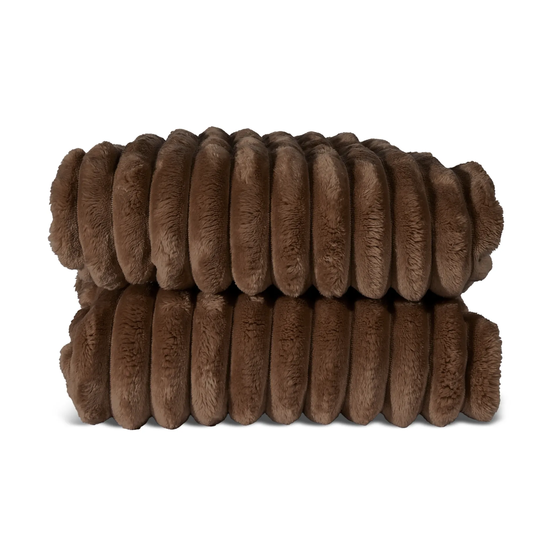 Esther fleecepläd, Mörkbrun Sagaform