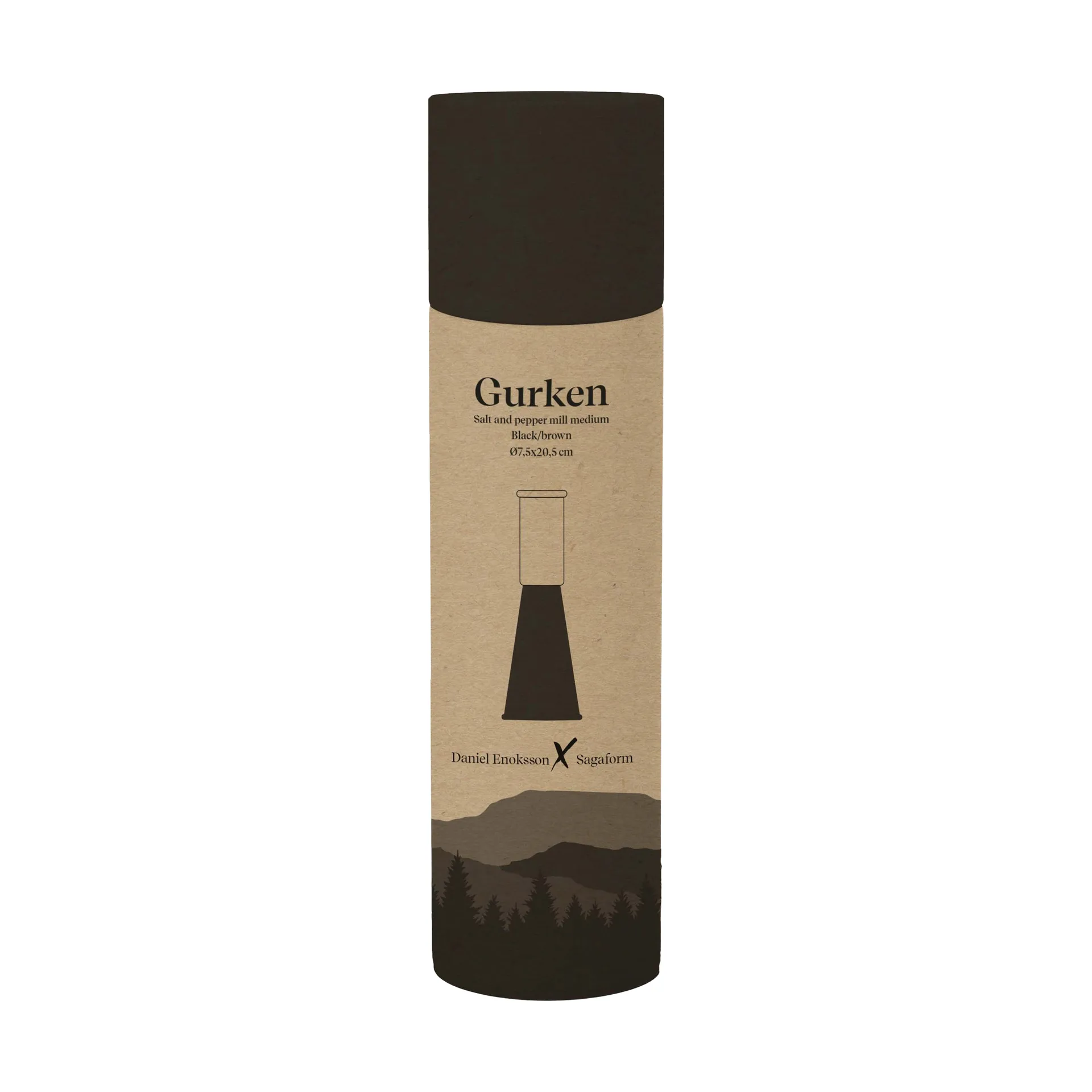 Gurken salt- och pepparkvarn medium 20,5 cm, Svart-brun Sagaform