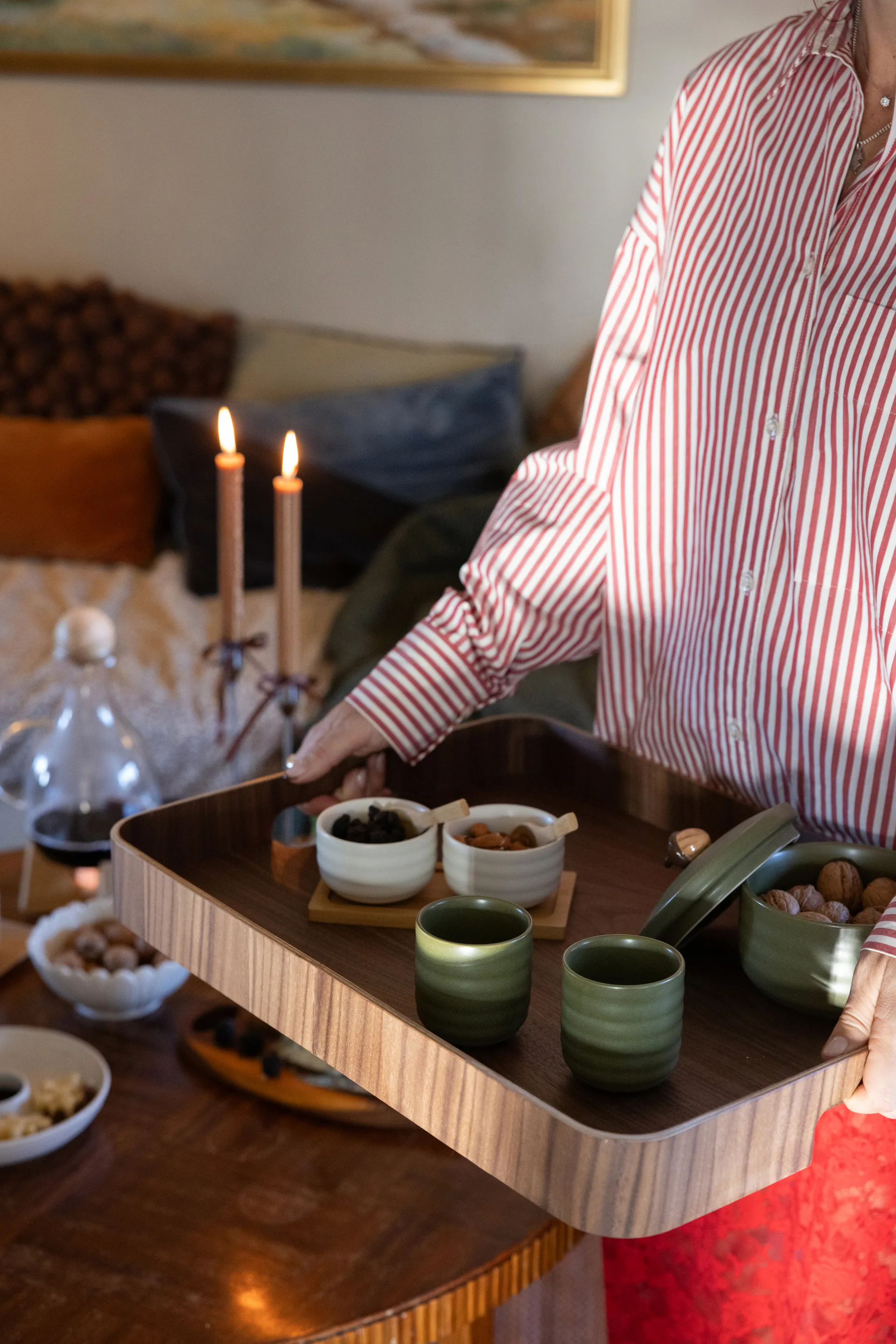 Hanna bricka stor 40x55 cm, Mörkbrun Sagaform