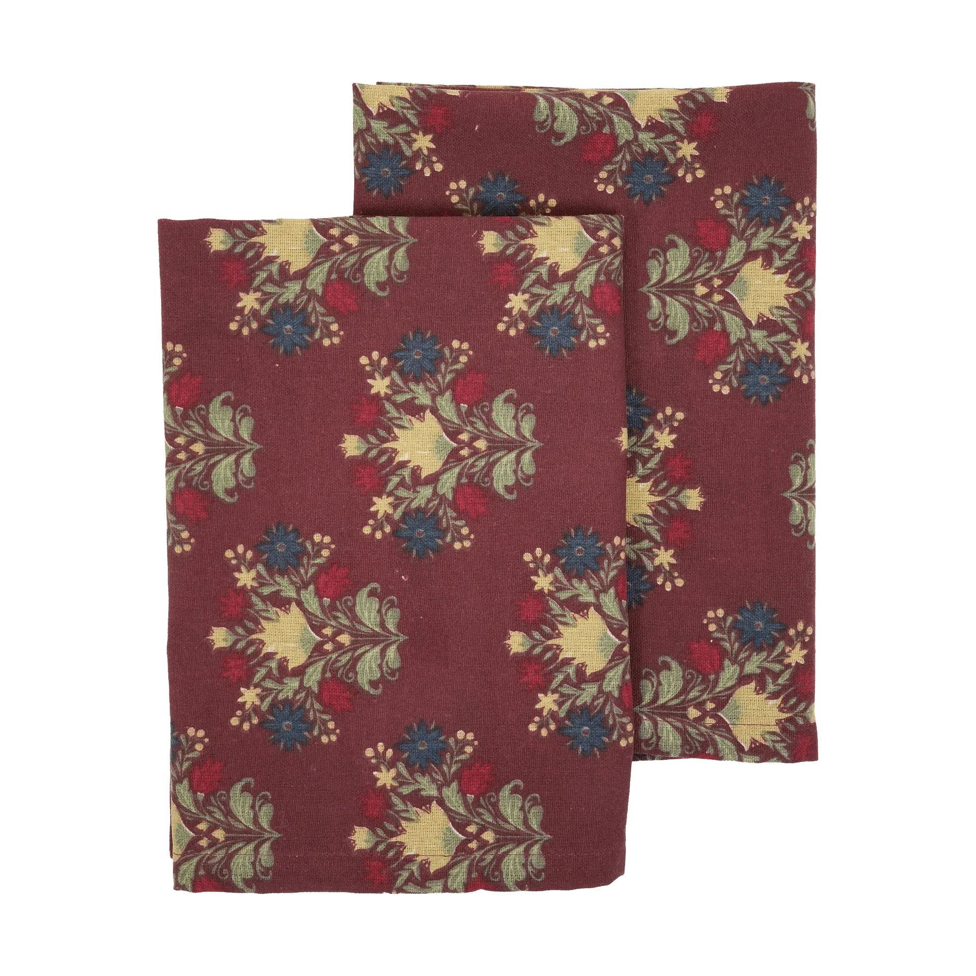 Linnea kökshandduk 2-pack, Mixad vinröd, 50x70 cm Sagaform