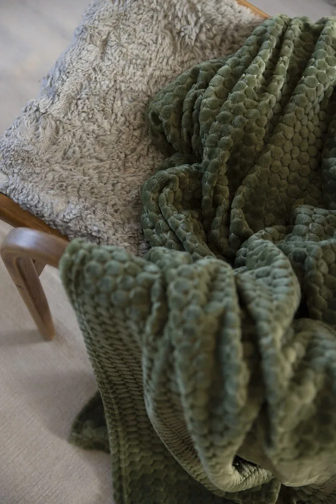 Maja fleecepläd, Grön Sagaform