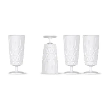 Picknick champagneglas plast 4-pack - Vit - Sagaform