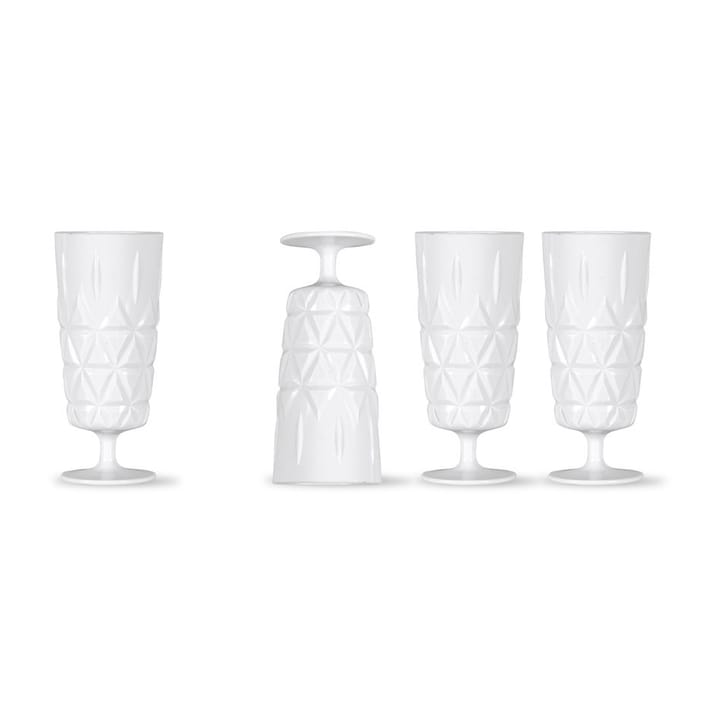 Picknick champagneglas plast 4-pack - Vit - Sagaform