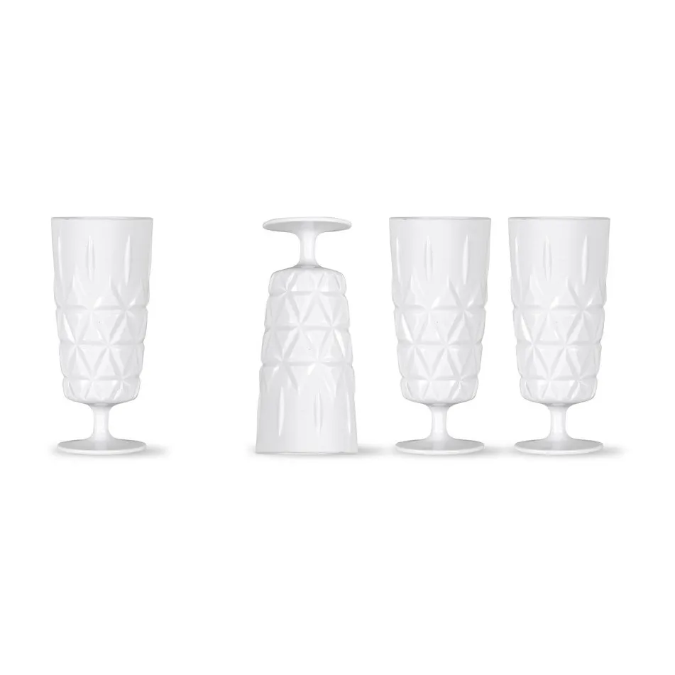 Sagaform Picknick champagneglas plast 4-pack Vit