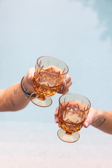 Picknick Juni plastglas 4-pack - Amber - Sagaform