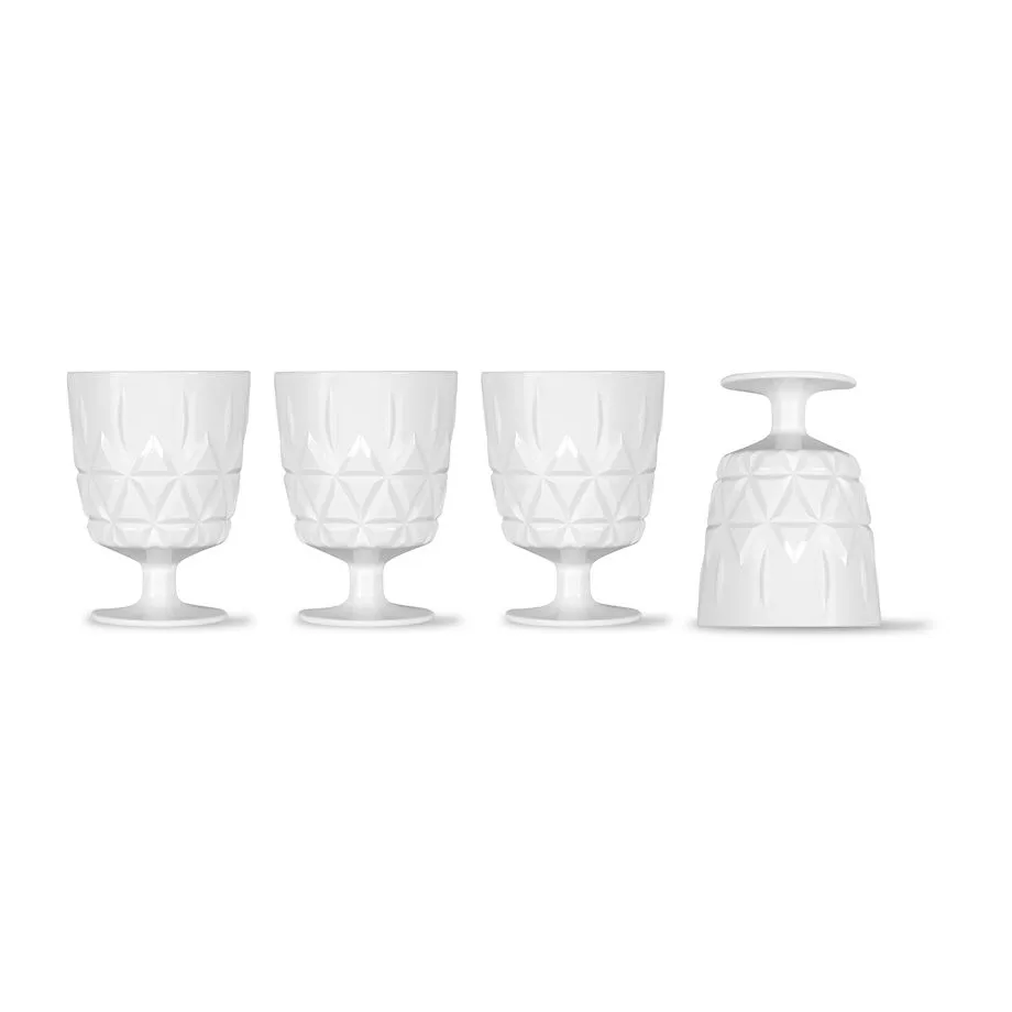 Picknick Juni plastglas 4-pack, Vit Sagaform