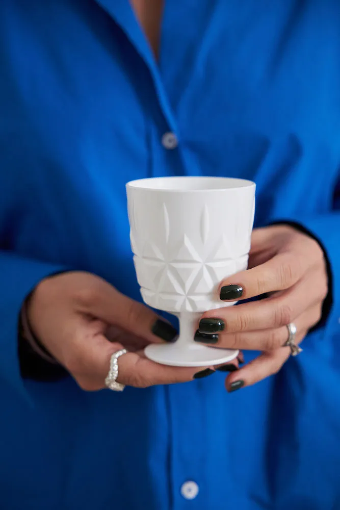 Picknick Juni plastglas 4-pack, Vit Sagaform