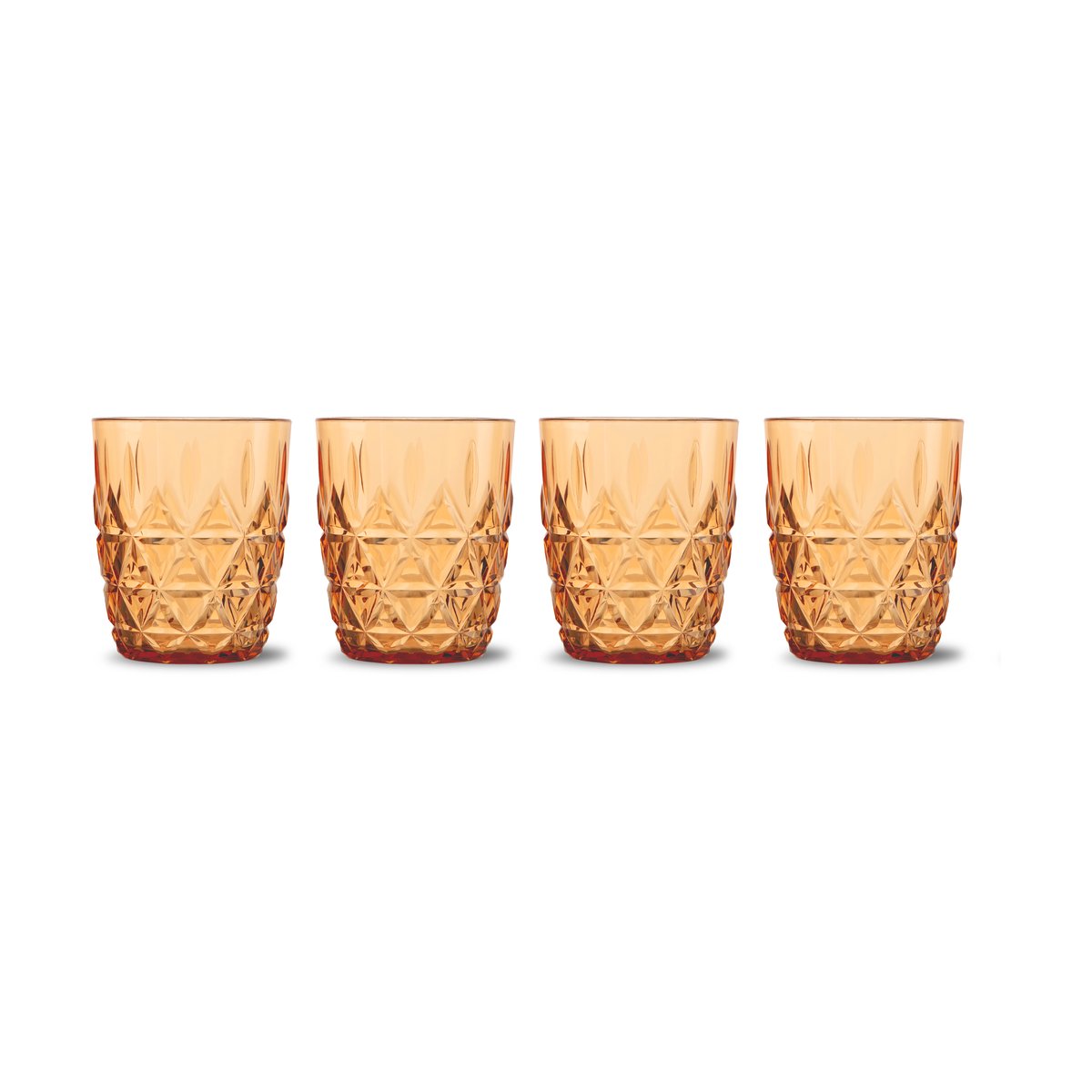 Sagaform Picknick Juni vattenglas 28 cl 4-pack Amber