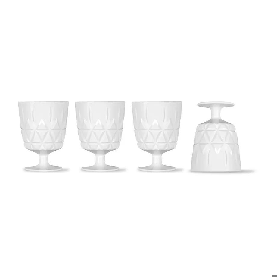 Sagaform Picknick plastglas 4-pack Vit