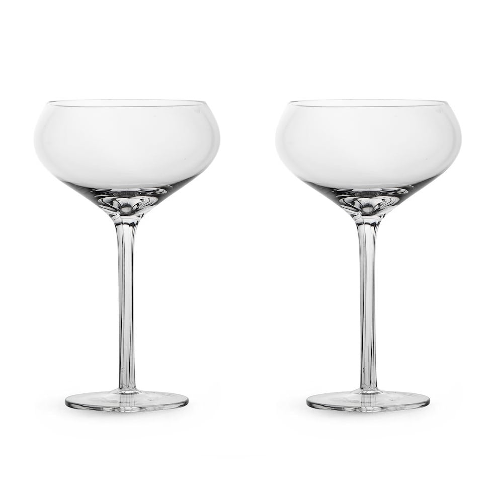 Sagaform Saga cocktailglas 2-pack Klar | Skandinavisk Design | Champagneglas | Transparent