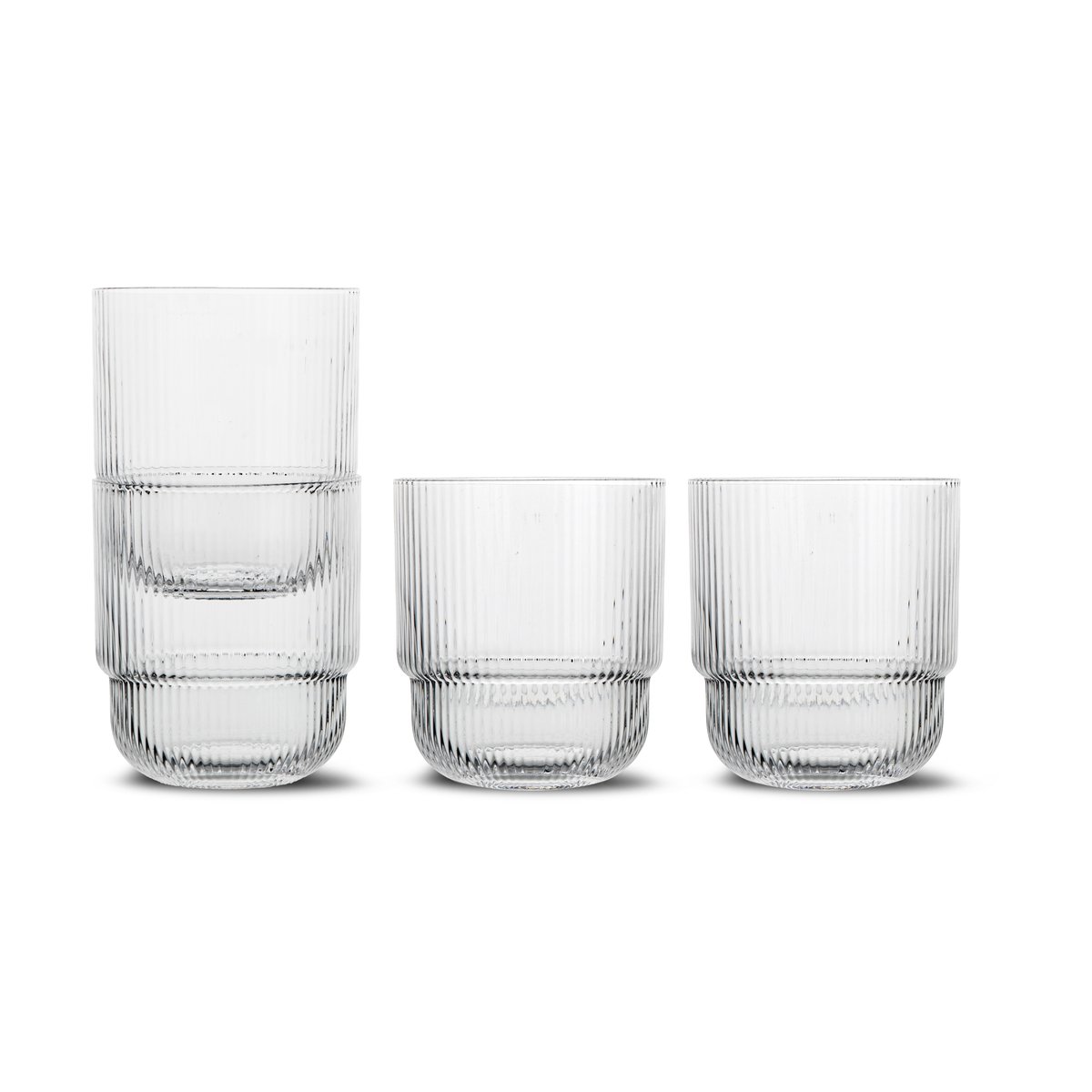 Sagaform blanka vattenglas 4-pack Klar | Skandinavisk Design | Dricksglas | Transparent