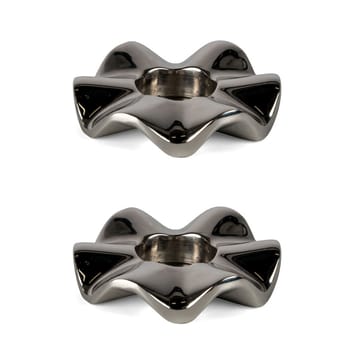 Signe ljusstake 2-pack - Silver - Sagaform