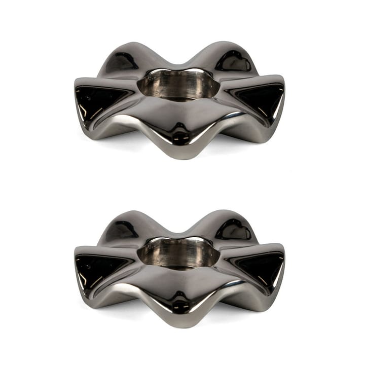 Signe ljusstake 2-pack, Silver Sagaform