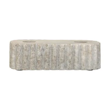 Sten ljusstake för två ljus - Travertinmarmor, 15x6x4 cm - Sagaform