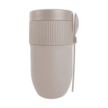 Ted mattermos yoghurtmugg med sked - Beige Pantone Warm gray 3C, 32 cl - Sagaform