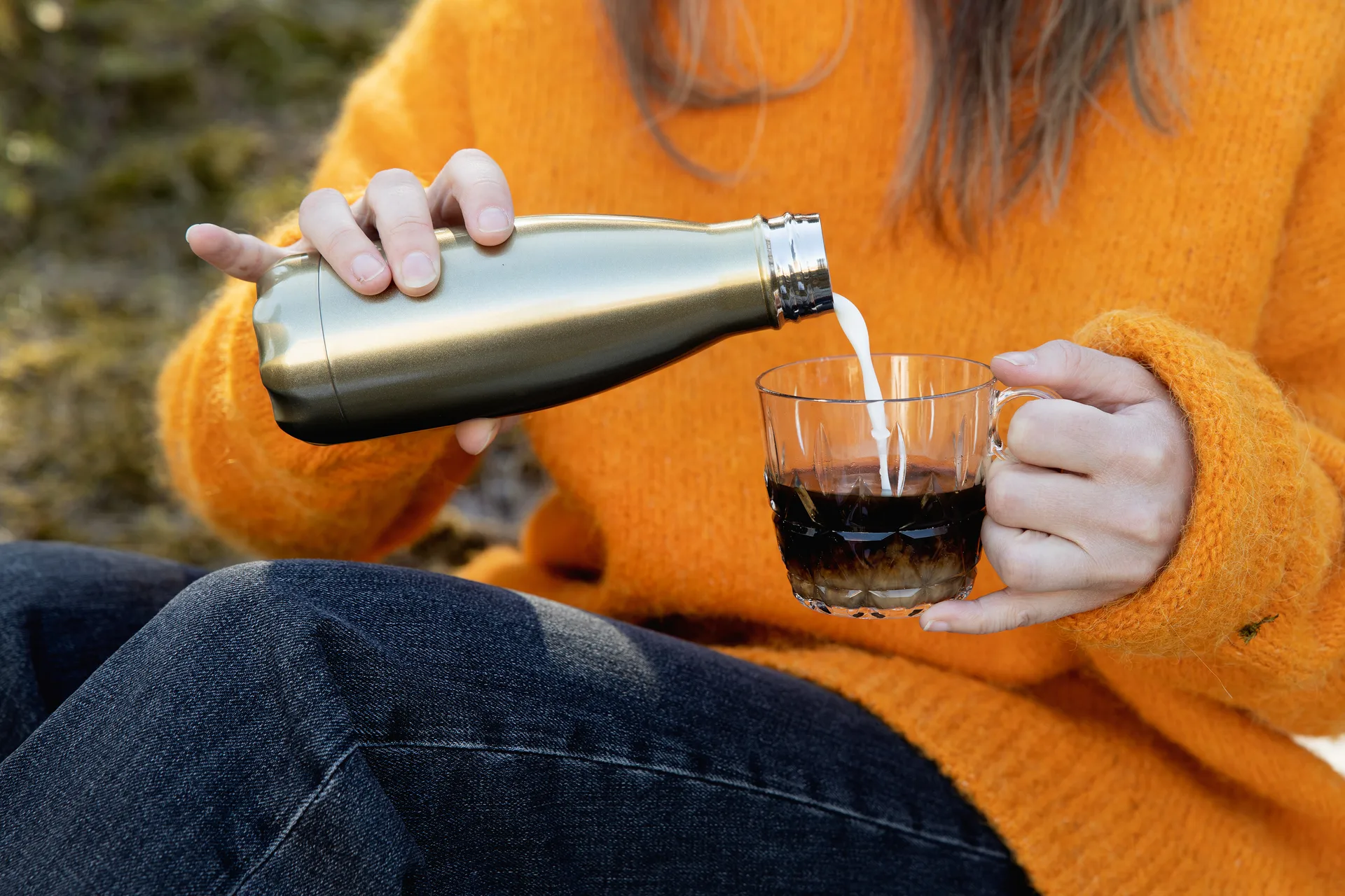 To Go stålflaska 26 cl, Guld Sagaform