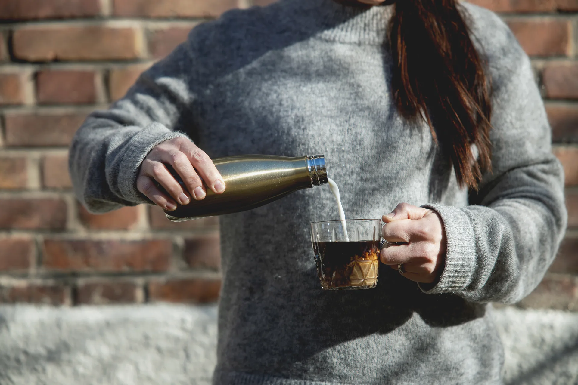 To Go stålflaska 26 cl, Guld Sagaform