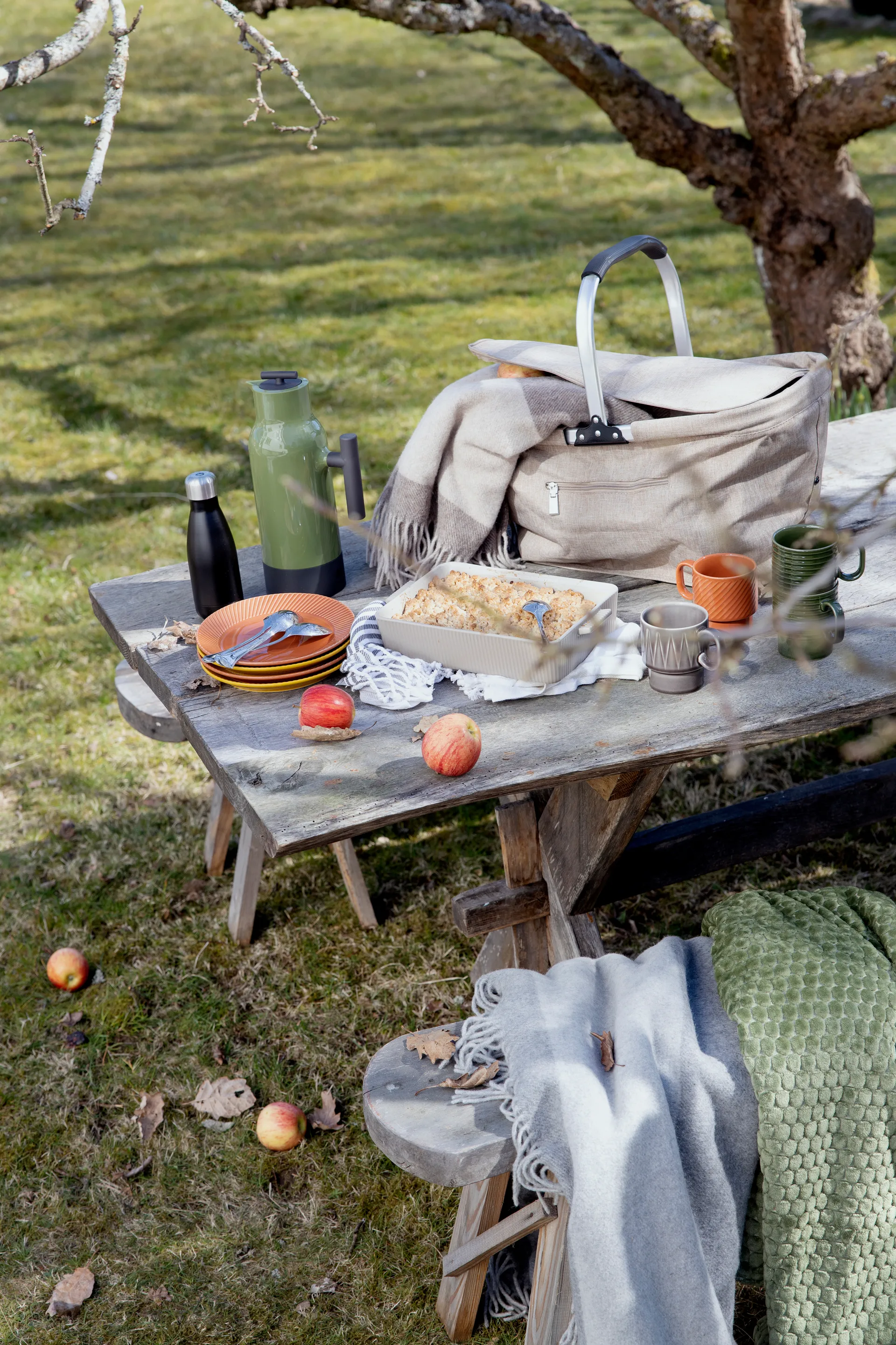 Ulle ullpläd, Beige-brun Sagaform