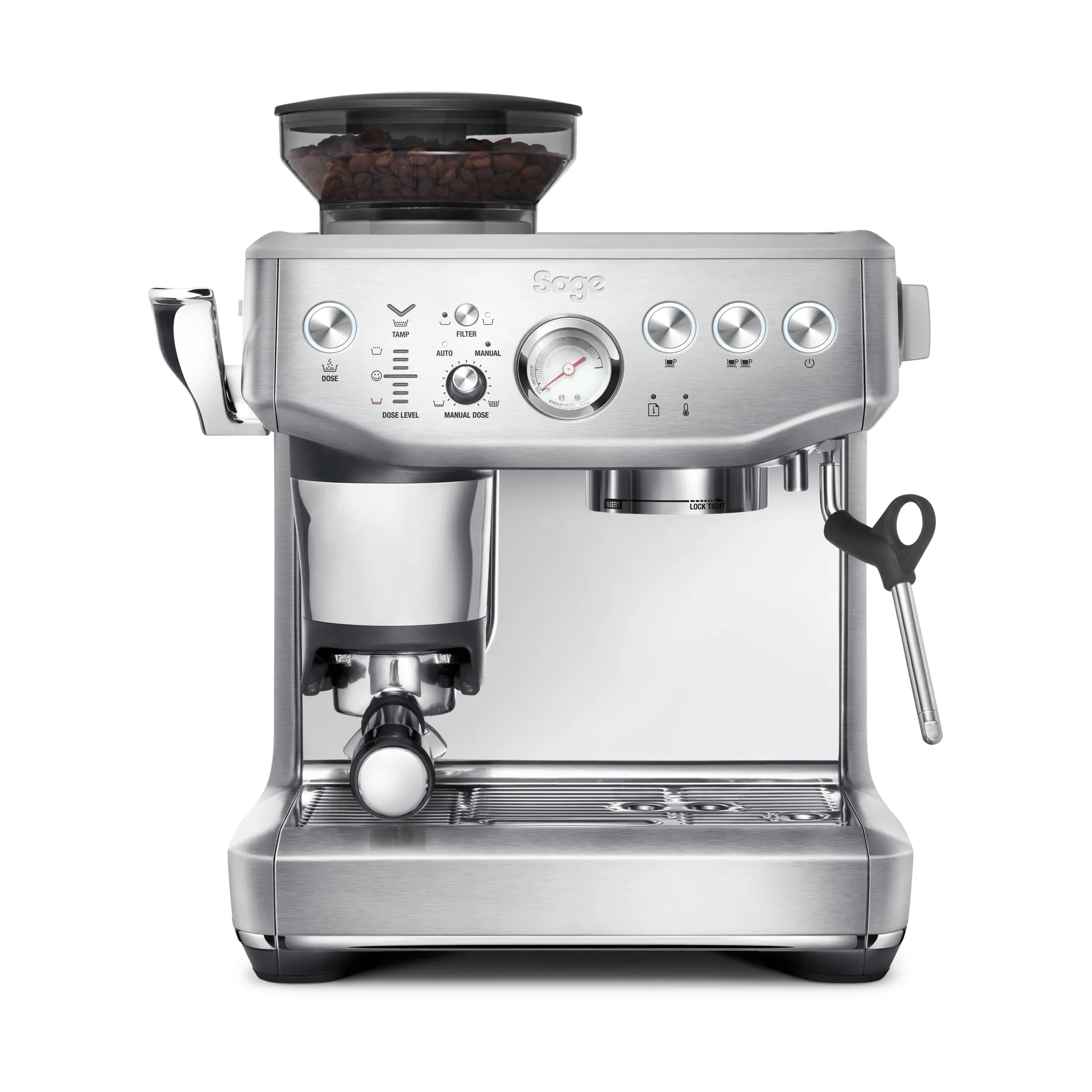 Sage SES 876 halvautomatisk espressomaskin, Brushed Stainless Steel Sage