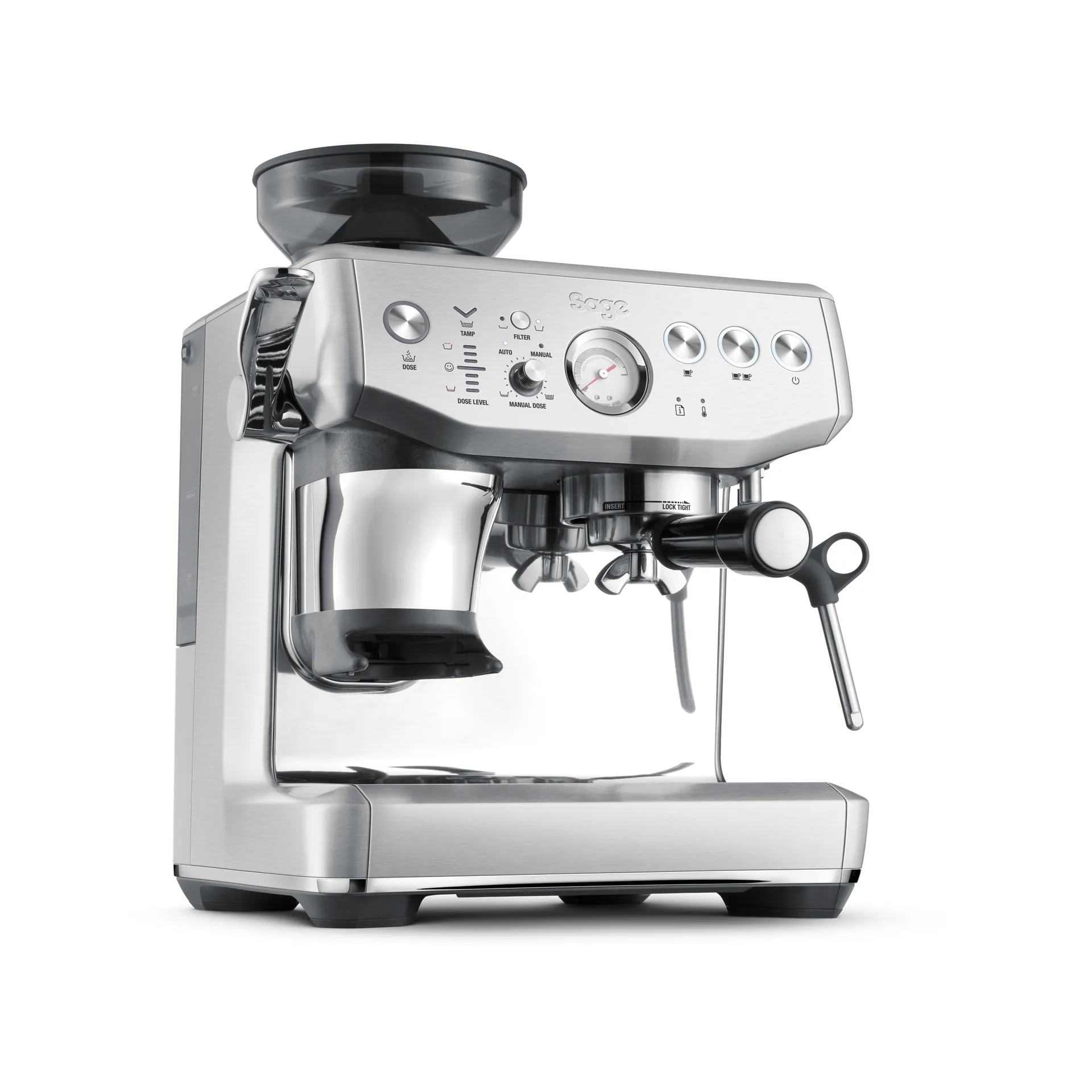 Sage SES 876 halvautomatisk espressomaskin, Brushed Stainless Steel Sage
