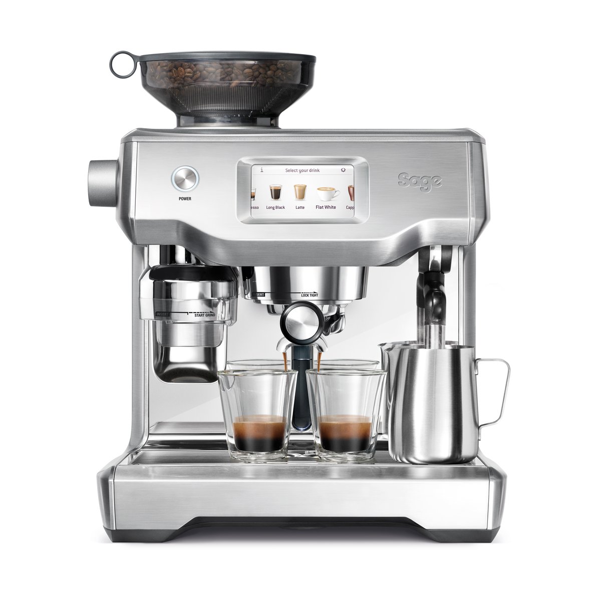 Sage SES 990 automatisk espressomaskin Brushed steel
