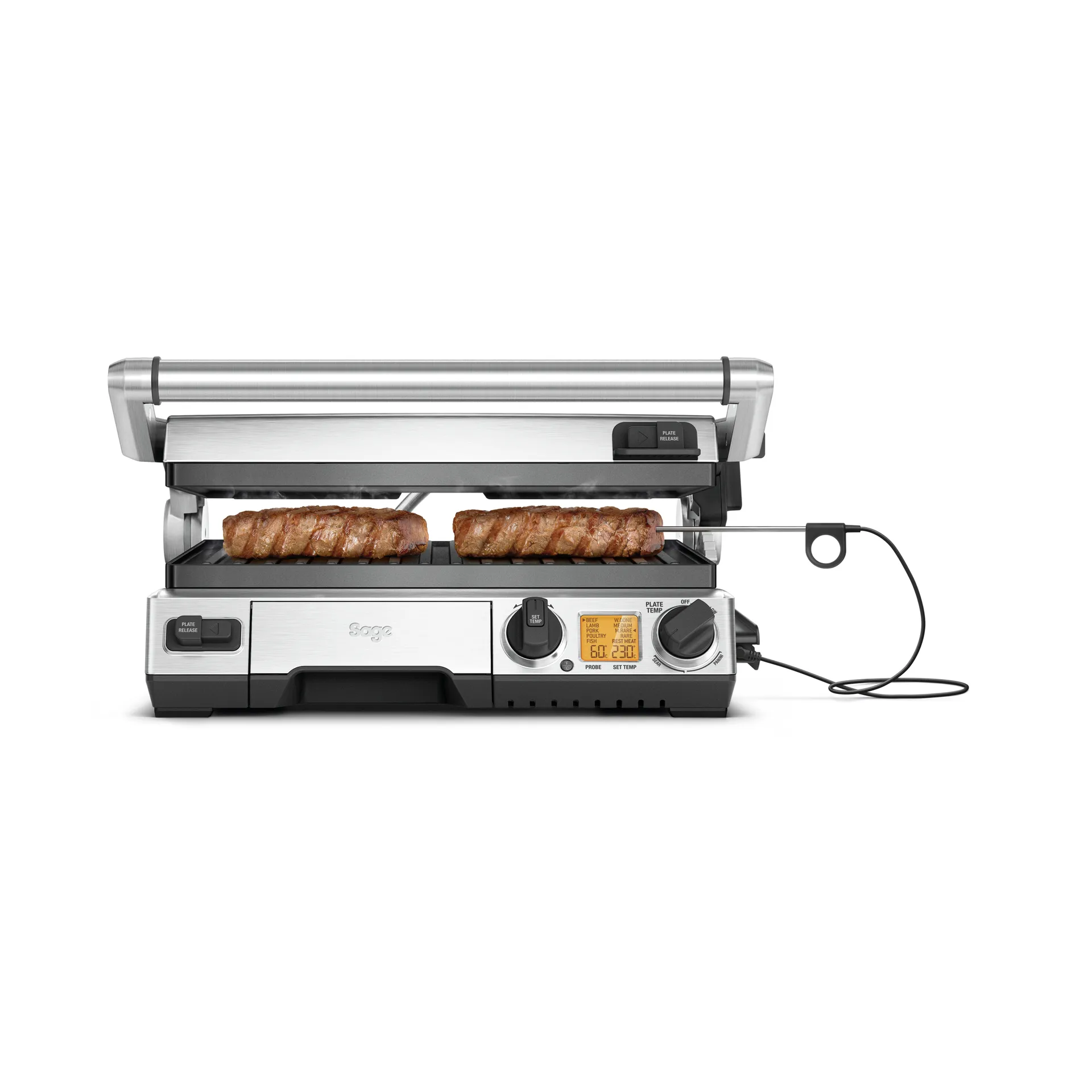 Sage SGR 840 bordsgrill, Brushed Steel Sage