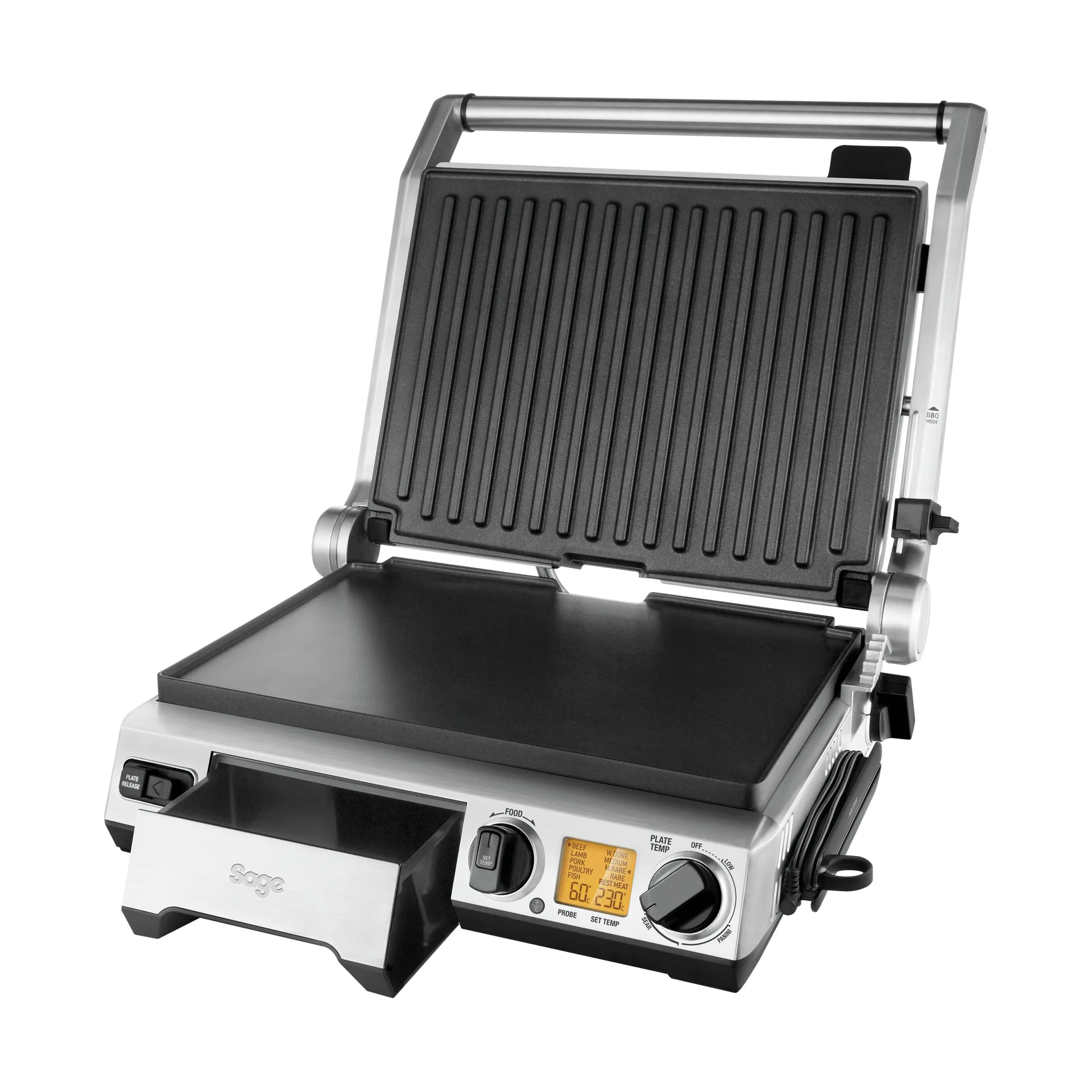 Sage SGR 840 bordsgrill, Brushed Steel Sage