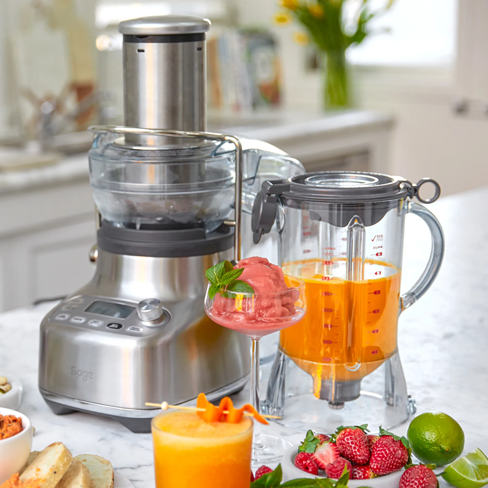 Sage SJB 815 3-i-1 blender & juicemaskin, Brushed steel Sage