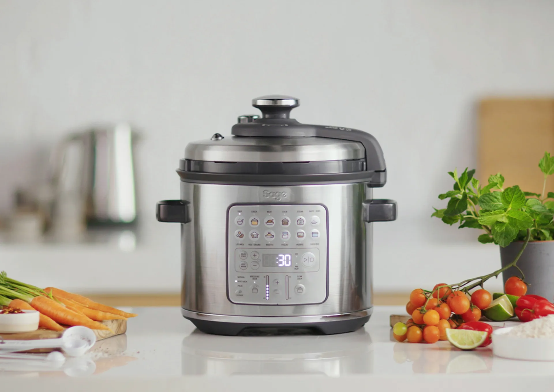 Sage SPR 680 tryckkokare, Brushed steel Sage