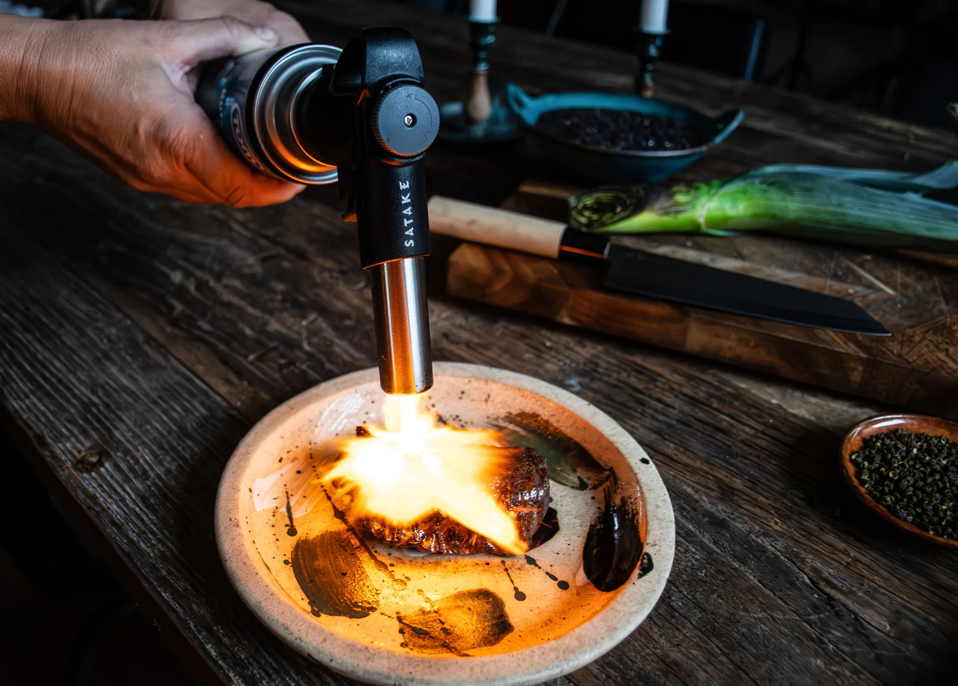 Satake brännarmunstycke för gasflaska, Svart Satake