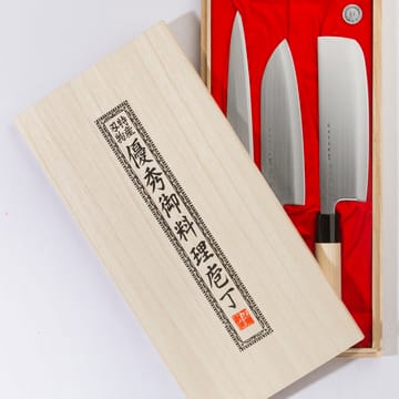 Satake Houcho knivset nakiri, sashimi & santoku - 3 delar - Satake