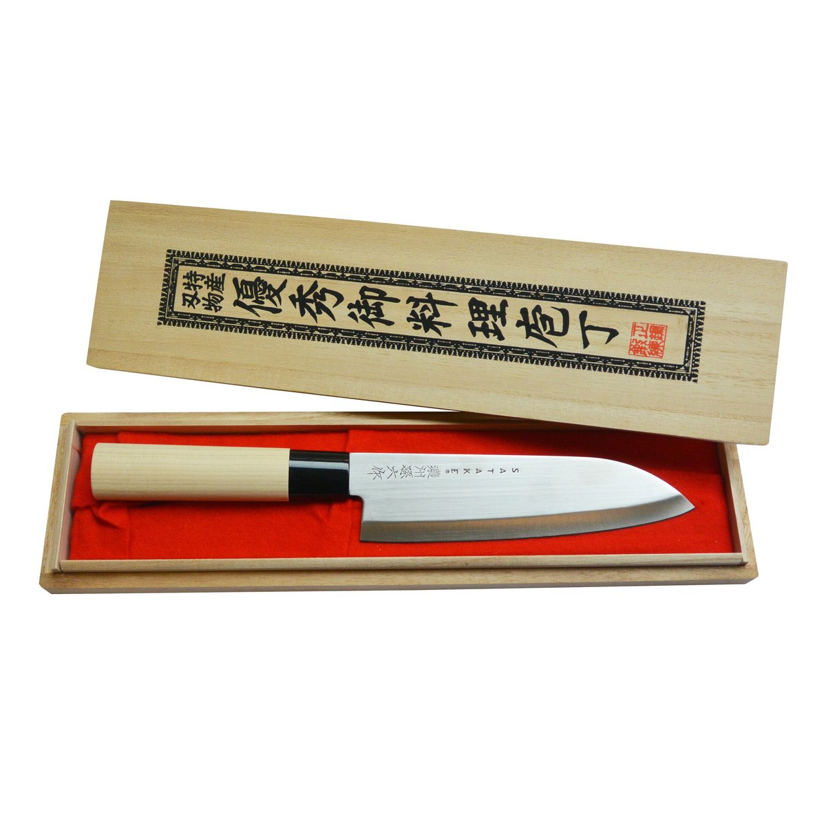 Satake Houcho kockkniv i balsabox 17 cm | Skandinavisk Design | Kockknivar | Silverfärgad