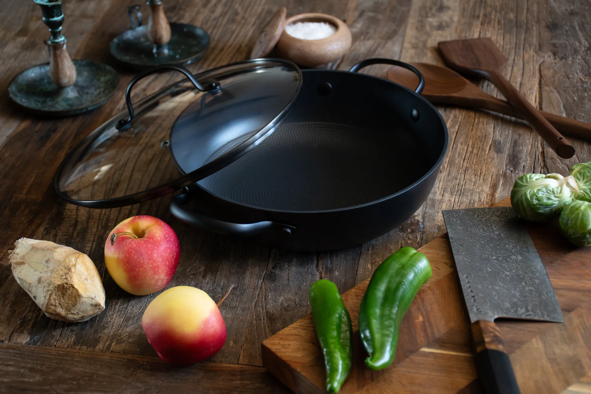 Satake kastrull i lättviktsgjutjärn glaslock, 26 cm Satake