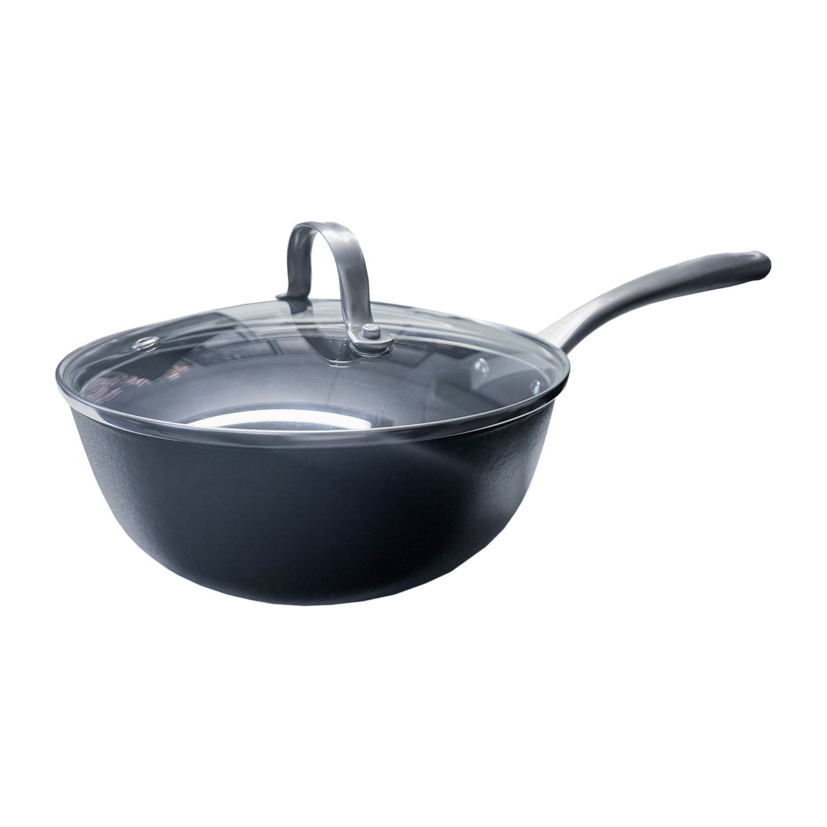 Satake kastrull sautés med glaslock 2 delar 2 L | Skandinavisk Design | Kastruller | Svart