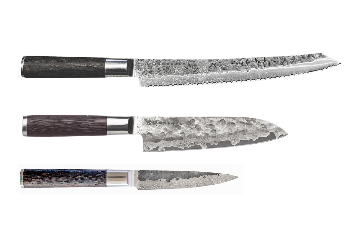 Satake knivset 3 delar Stål | Skandinavisk Design | Knivset | Brun